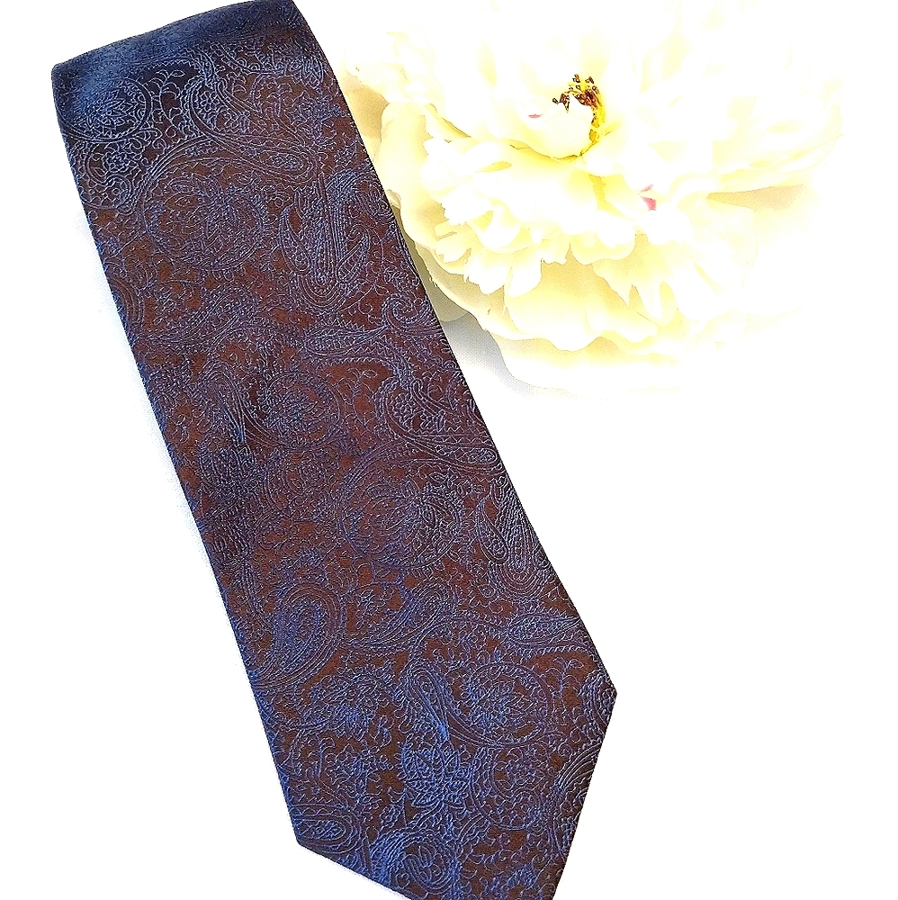 Satya Paul Parsley Design Silk Neck Tie, NWOT